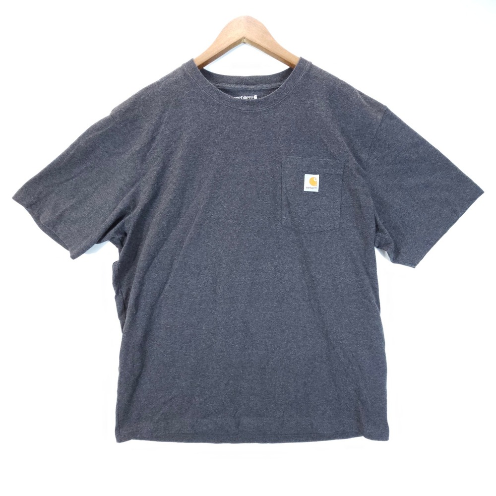 Carhartt Pocket T-Shirt Mens L Gray Streetwear Loose Fit Short Sleeve Tee‎